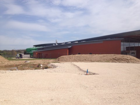 Travaux d'extension du centre nautique  de Cloyes-les-Trois-Rivières - Terrassement